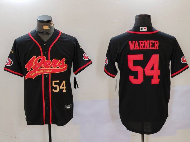 Men San Francisco 49ers #54 Warner Black gold Joint Name 2024 Nike Limited NFL Jersey style 2->san francisco 49ers->NFL Jersey